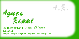 agnes rippl business card